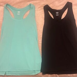Athletic Works Women's Tank Tops - Black and Aqua